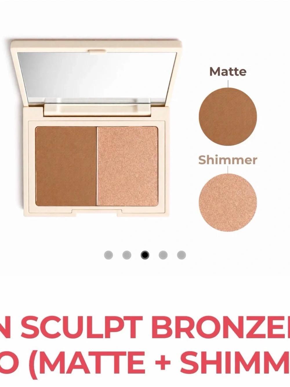Beauty For Real Sun Sculpt Weightless Bronzer Duo - Bronze/Tan